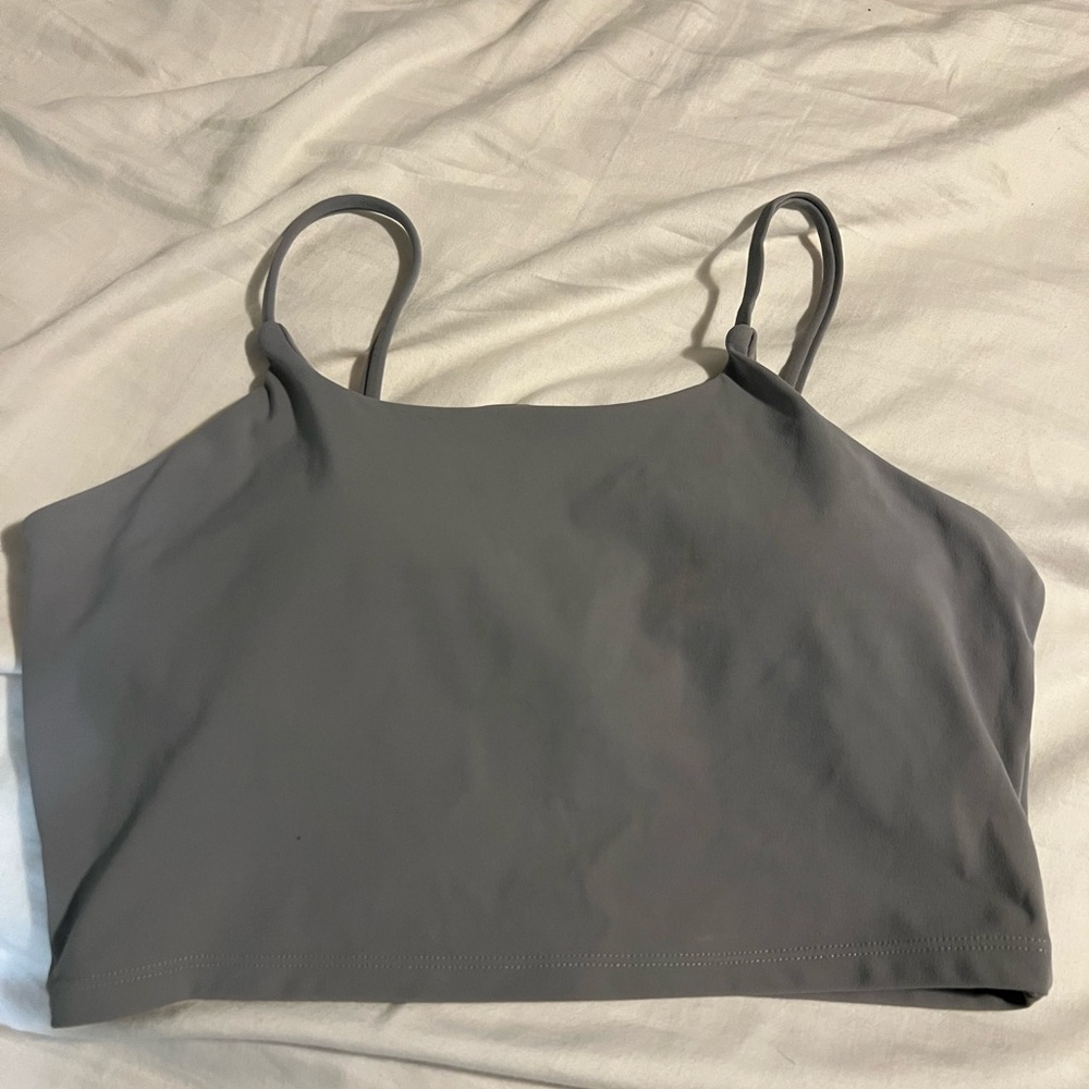 Grey athletic cropped tank